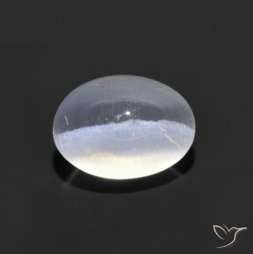 1.43ct Natural Claro Silimanita Ojo de Gato, Ovalada, Transparente