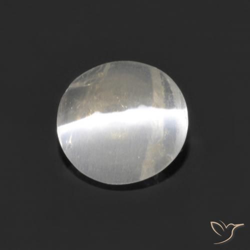 Silimanita Ojo de Gato Blanco cálido natural de 1.01 ct, Ovalada, Transparente
