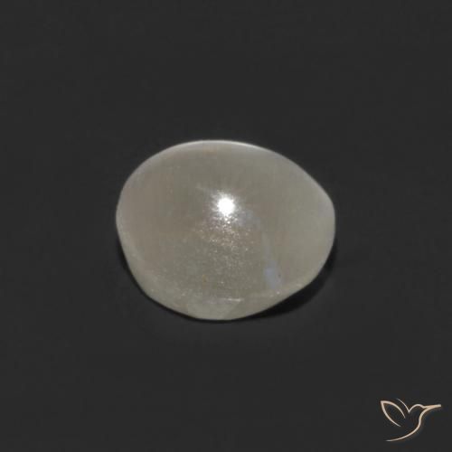 Silimanita Ojo de Gato Blanco cálido natural de 0.79 ct, Ovalada, Transparente