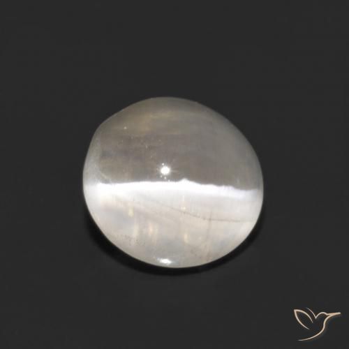 1.33ct Natural Blanco cálido Silimanita Ojo de Gato, Ovalada, Transparente