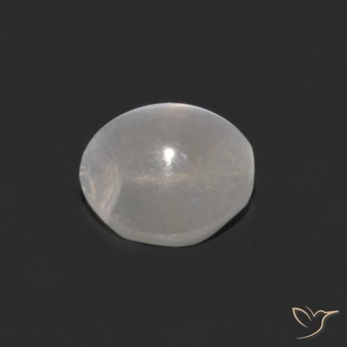 Silimanita Ojo de Gato Blanco claro natural de 0.93 ct, Ovalada, Transparente