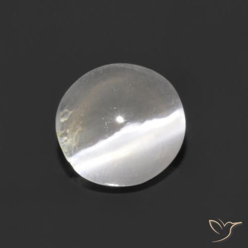 Silimanita Ojo de Gato Blanco claro natural de 1.05 ct, Ovalada, Transparente