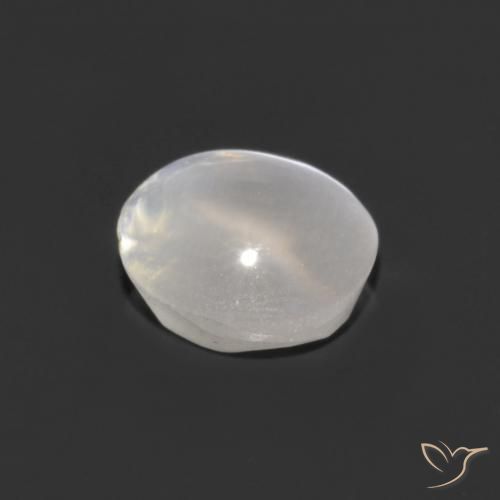 Silimanita Ojo de Gato Blanco claro natural de 1.05 ct, Ovalada, Transparente