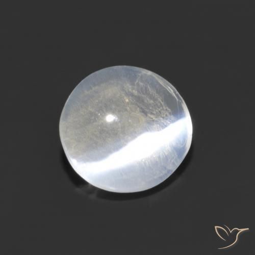 Silimanita Ojo de Gato Blanco claro natural de 1.29 ct, Ovalada, Transparente