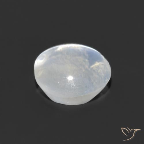 Silimanita Ojo de Gato Blanco claro natural de 1.29 ct, Ovalada, Transparente