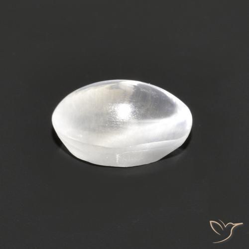 Silimanita Ojo de Gato Gris muy claro natural de 1.18 ct, Ovalada, Transparente