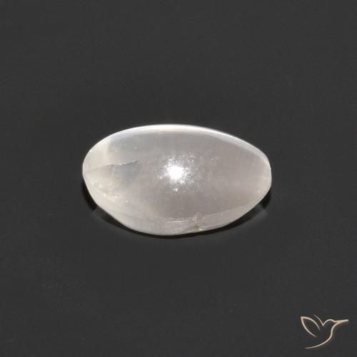 Silimanita Ojo de Gato Gris muy claro natural de 0.98 ct, Ovalada, Transparente