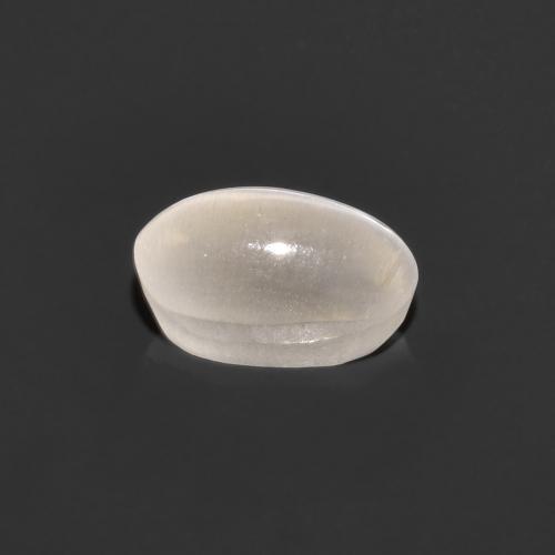 Sillimanite cat's eye gris natural de 0,76 ct, corte óvalo, transparente