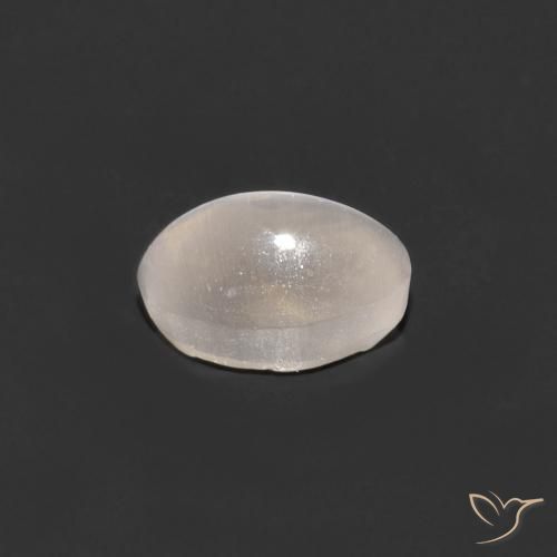 Silimanita Ojo de Gato Gris muy claro natural de 0.68 ct, Ovalada, Transparente