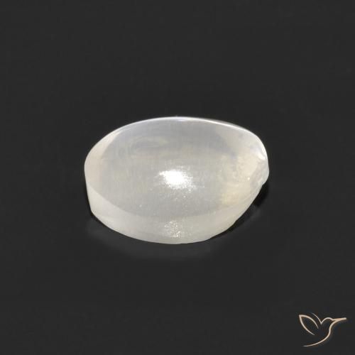 Silimanita Ojo de Gato Gris muy claro natural de 1.11 ct, Ovalada, Transparente