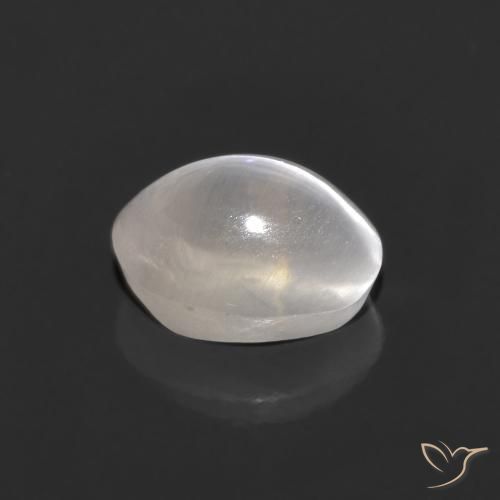 Silimanita Ojo de Gato Gris muy claro natural de 1.30 ct, Ovalada, Transparente