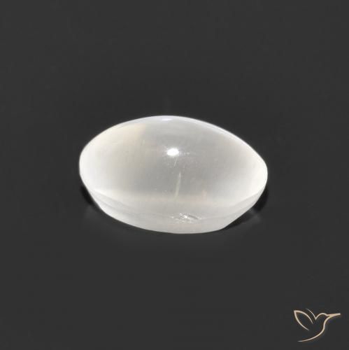 Silimanita Ojo de Gato Gris muy claro natural de 0.90 ct, Ovalada, Transparente