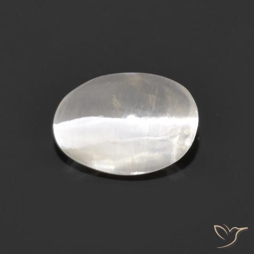 Silimanita Ojo de Gato Gris muy claro natural de 1.34 ct, Ovalada, Transparente