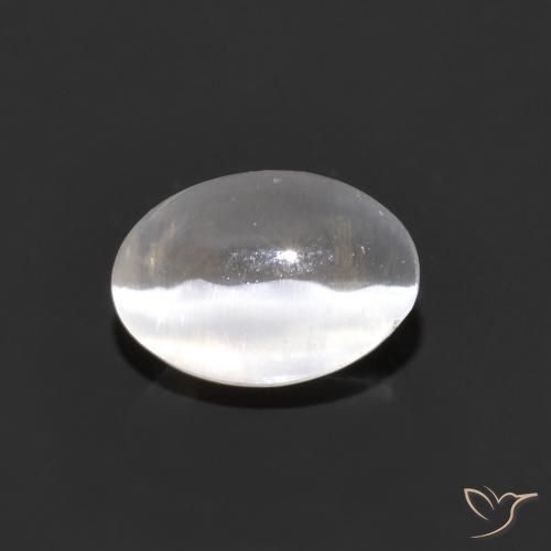 Silimanita Ojo de Gato Gris muy claro natural de 1.05 ct, Ovalada, Transparente