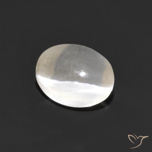 Silimanita Ojo de Gato Gris muy claro natural de 1.41 ct, Ovalada, Transparente