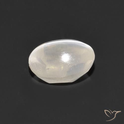 Silimanita Ojo de Gato Gris muy claro natural de 1.41 ct, Ovalada, Transparente