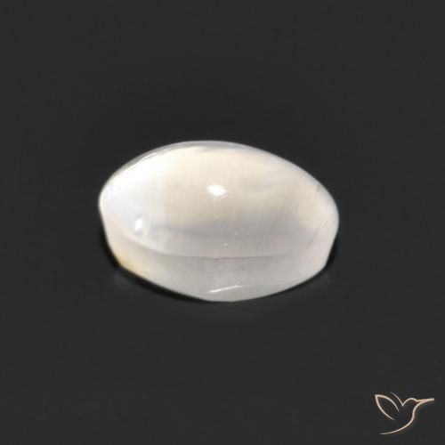 Silimanita Ojo de Gato Gris muy claro natural de 1.06 ct, Ovalada, Transparente