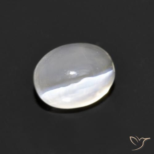 Silimanita Ojo de Gato Gris muy claro natural de 1.30 ct, Ovalada, Transparente