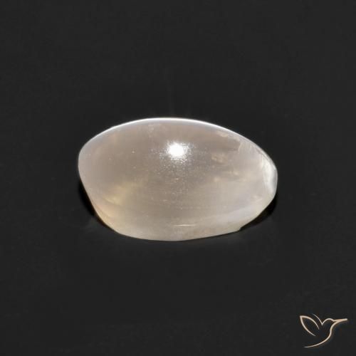 Silimanita Ojo de Gato Gris muy claro natural de 1.33 ct, Ovalada, Transparente