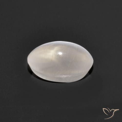 Silimanita Ojo de Gato Gris muy claro natural de 1.14 ct, Ovalada, Transparente