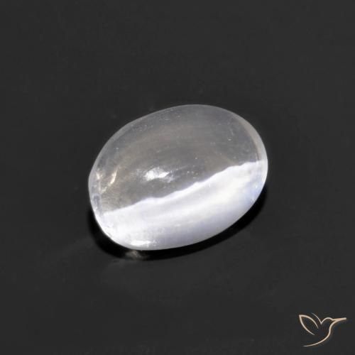 Silimanita Ojo de Gato Gris muy claro natural de 0.75 ct, Ovalada, Transparente