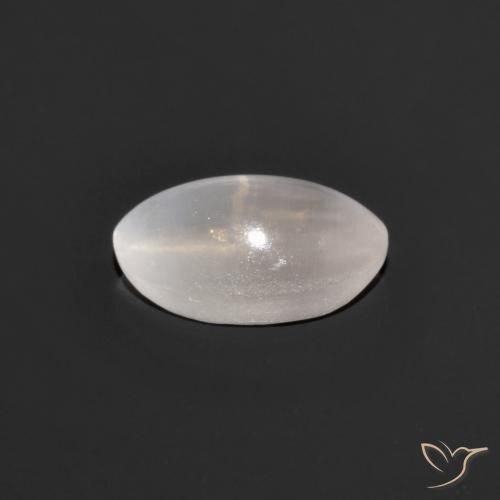 Silimanita Ojo de Gato Gris muy claro natural de 0.99 ct, Ovalada, Transparente