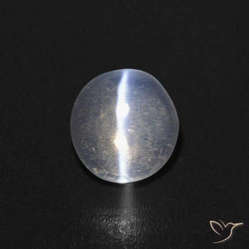 0.85ct Natural Claro Silimanita Ojo de Gato, Ovalada, Transparente