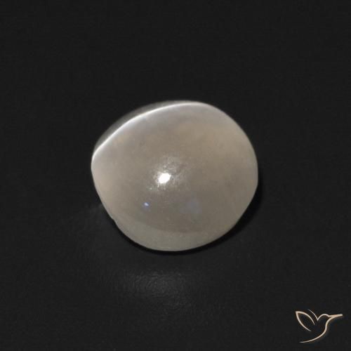 Silimanita Ojo de Gato Blanco cálido natural de 0.90 ct, Ovalada, Transparente