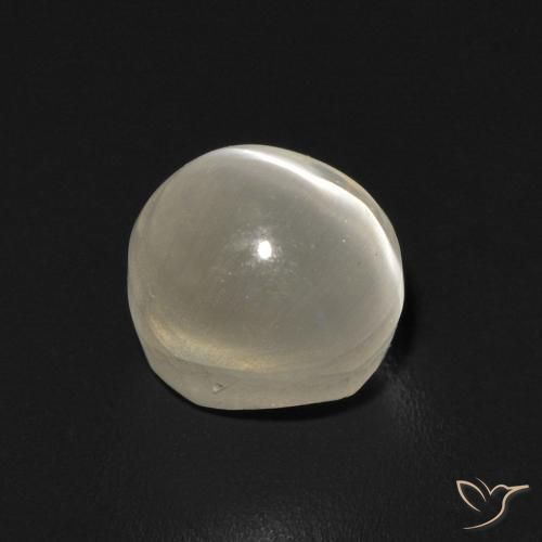Silimanita Ojo de Gato Blanco cálido natural de 1.58 ct, Ovalada, Transparente