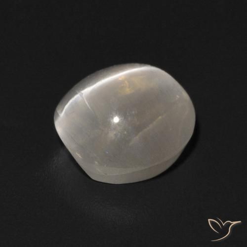 Silimanita Ojo de Gato Blanco cálido natural de 1.42 ct, Ovalada, Transparente
