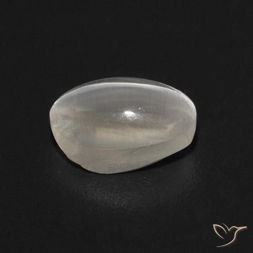 Silimanita Ojo de Gato Gris muy claro natural de 0.74 ct, Ovalada, Transparente