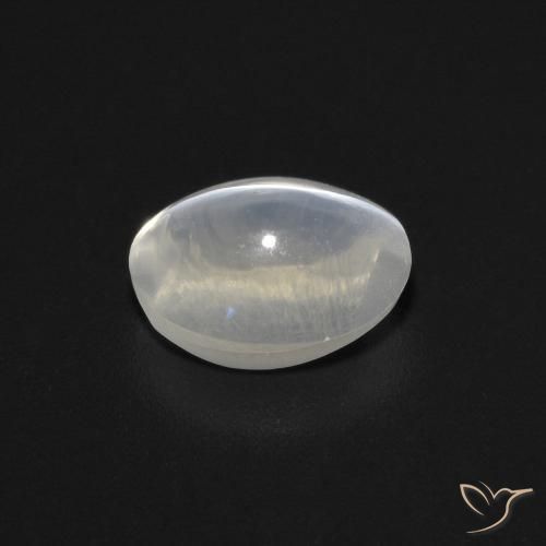 Silimanita Ojo de Gato Gris muy claro natural de 1.05 ct, Ovalada, Transparente