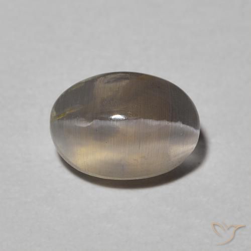 0.99ct Natural Verde claro Silimanita Ojo de Gato, Ovalada, Translúcido