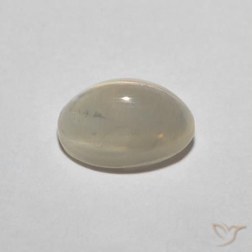Silimanita Ojo de Gato Amarillo claro natural de 1.51 ct, Ovalada, Translúcido