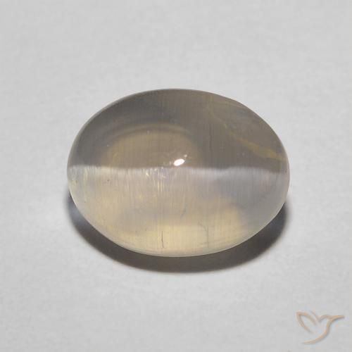 1.72ct Natural Amarillo claro Silimanita Ojo de Gato, Ovalada, Translúcido