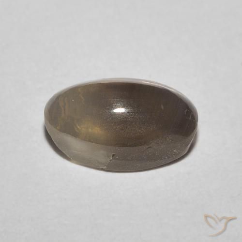 Silimanita Ojo de Gato Marrón expreso natural de 1.20 ct, Ovalada, Translúcido