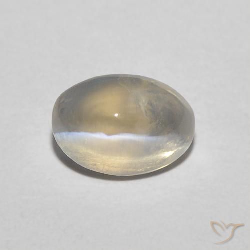 0.85ct Natural Marrón muy claro Silimanita Ojo de Gato, Ovalada, Translúcido