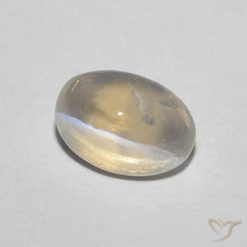 Silimanita Ojo de Gato Marrón muy claro natural de 0.85 ct, Ovalada, Translúcido