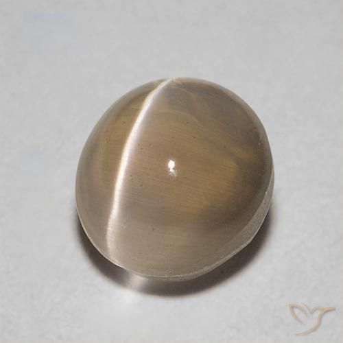 Silimanita Ojo de Gato Marrón medio natural de 0.86 ct, Ovalada, Transparente