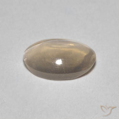 Silimanita Ojo de Gato Marrón tortilla claro natural de 0.89 ct, Ovalada, Transparente