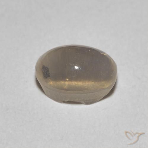 Silimanita Ojo de Gato Marrón amarillo claro natural de 0.95 ct, Ovalada, Transparente