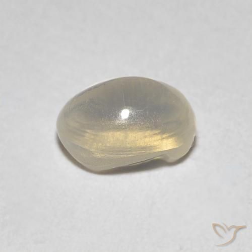 Silimanita Ojo de Gato Marrón muy claro natural de 0.86 ct, Ovalada, Transparente