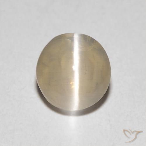 1.04ct Natural Marrón muy claro Silimanita Ojo de Gato, Ovalada, Transparente