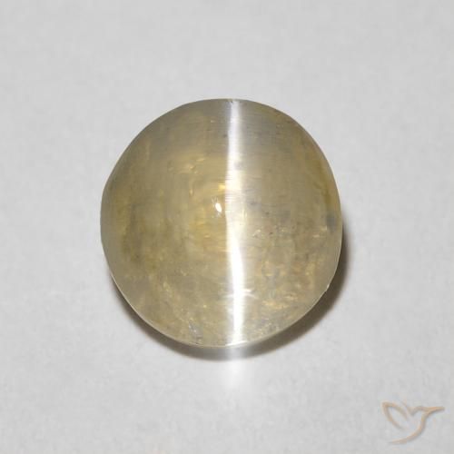 1.45ct Natural Marrón tortilla claro Silimanita Ojo de Gato, Ovalada, Transparente