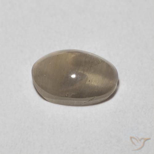 Silimanita Ojo de Gato Marrón tortilla claro natural de 0.92 ct, Ovalada, Transparente