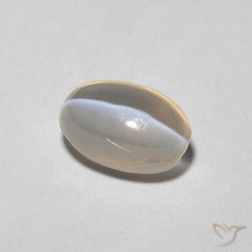 Silimanita Ojo de Gato Marrón tortilla claro natural de 1.43 ct, Ovalada, Transparente