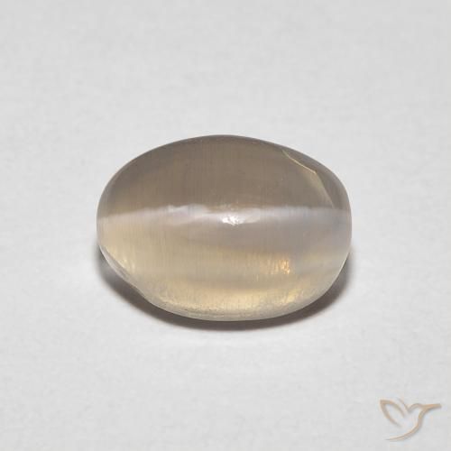 1.23ct Natural Marrón medio Silimanita Ojo de Gato, Ovalada, Transparente