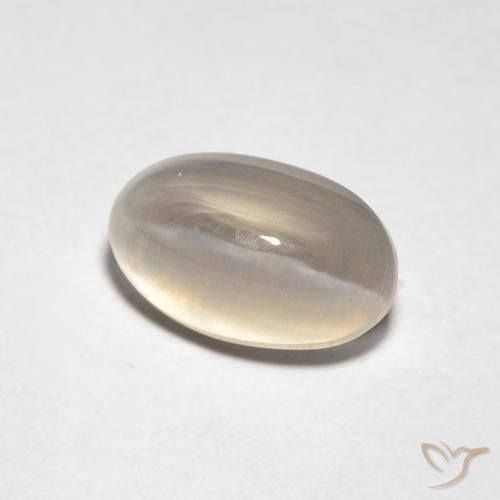 Silimanita Ojo de Gato Medium Light-Brown natural de 1.34 ct, Ovalada, Transparente