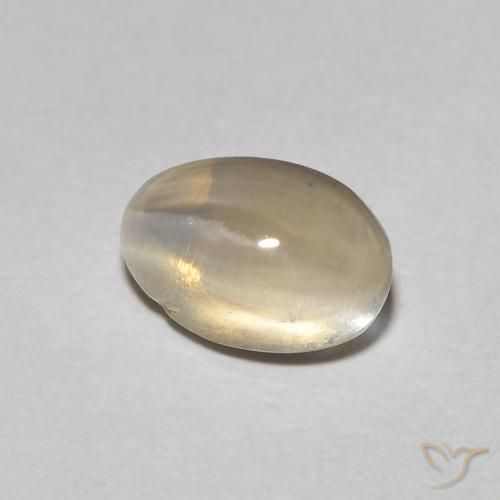 Silimanita Ojo de Gato Marrón tortilla claro natural de 1.08 ct, Ovalada, Transparente