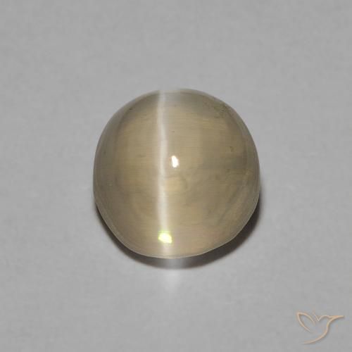 1.22ct Natural Marrón amarillo claro Silimanita Ojo de Gato, Ovalada, Transparente